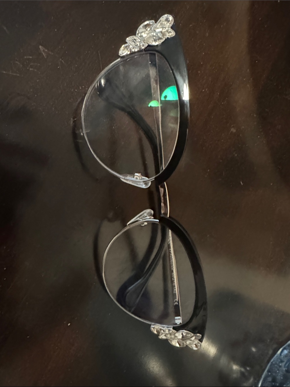 ZEELOOL Hearn Black Cat-Eye 2.50 reading glasses  with Crystal Accent
